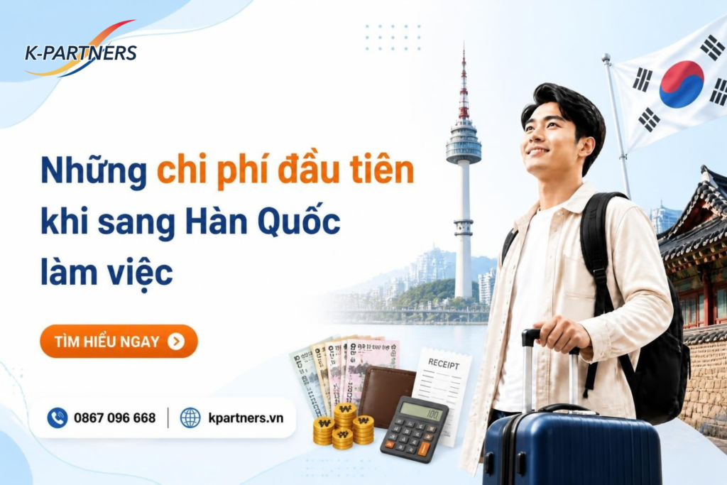 Những khoản chi phí đầu tiên khi sang Hàn Quốc cần dự trù